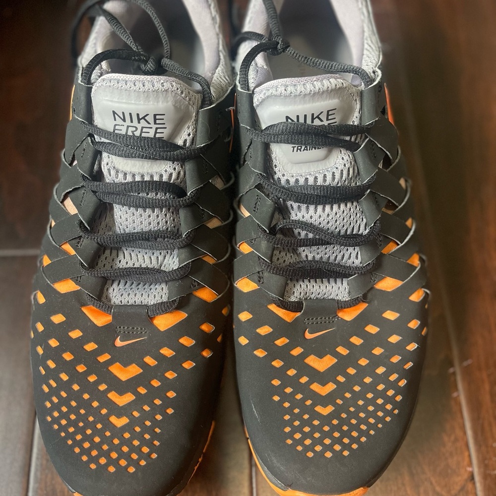 Nike Free Men's Athletic Shoes in Black and Orange